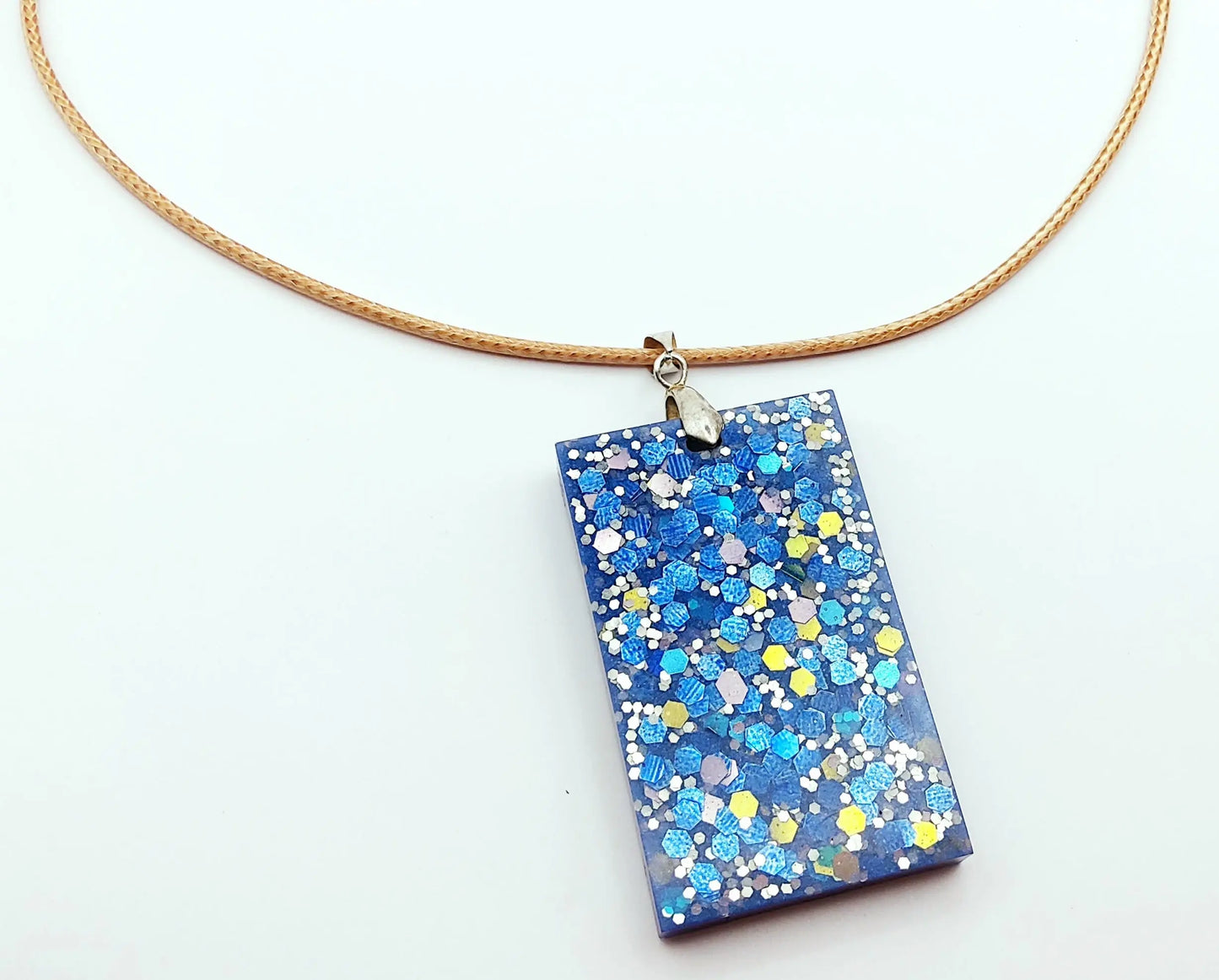 Pendentif Rectangulaire, en résine époxy - PRETTY RESINE