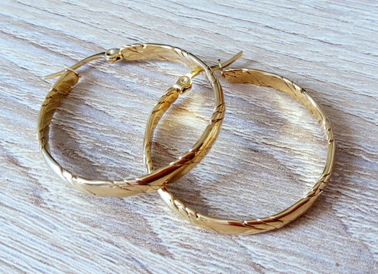 Créoles RONDES Diamètre 32 mm PRETTY RESINE