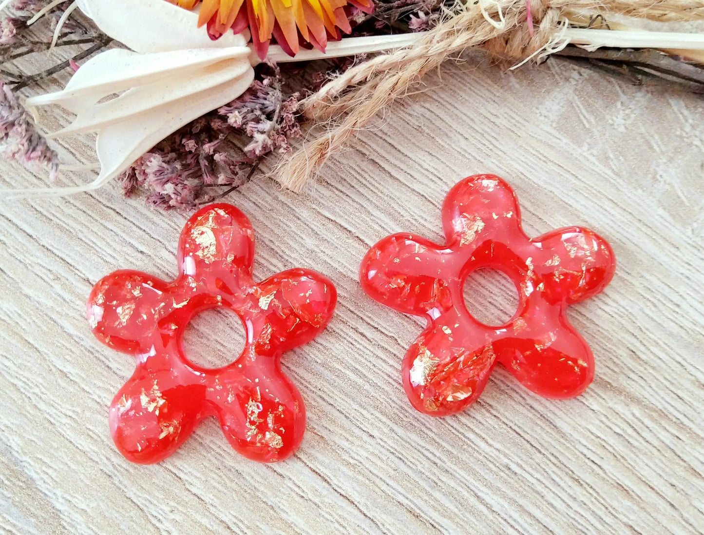 Pampilles DAISY en résine PRETTY RESINE