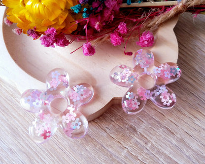 Pampilles DAISY en résine PRETTY RESINE