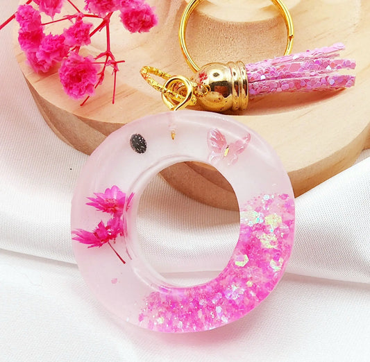 Porte-clés LETTRE O en résine époxy PRETTY RESINE