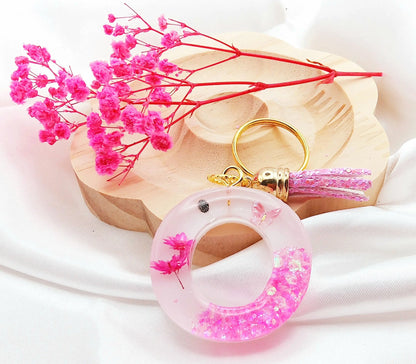 Porte-clés LETTRE O en résine époxy PRETTY RESINE