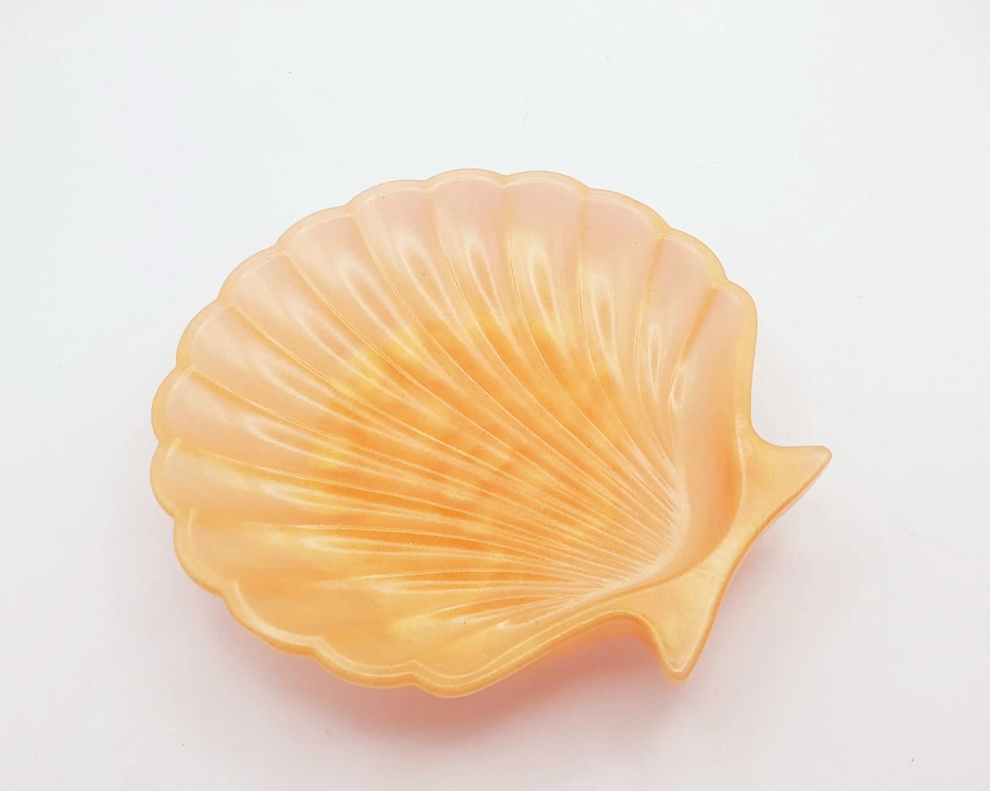 Porte-savon "Coquille" en résine époxy. Corail.