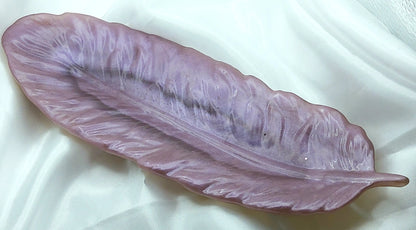 Vide-poches PLUME  en résine époxy. Mauve - PRETTY RESINE